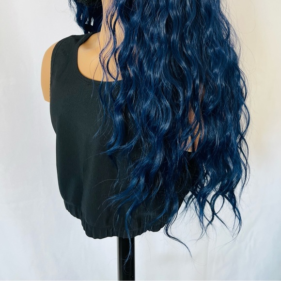 Gorgeous 24” Indigo Blue 13x2.5 Lace Front Wig for Daily Wear-Events-Cosplay - Picture 8 of 13
